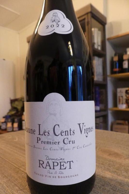 Bourgogne Côte de Beaune rouge Beaune 1er cru Cent Vigne Domaine Rapet 2022